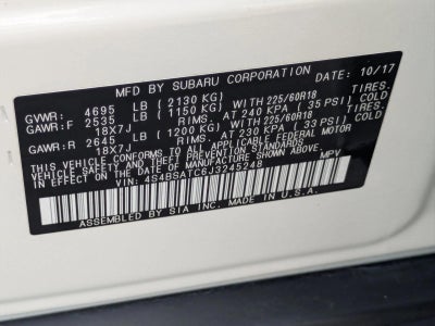 2018 Subaru Outback 2.5i Touring