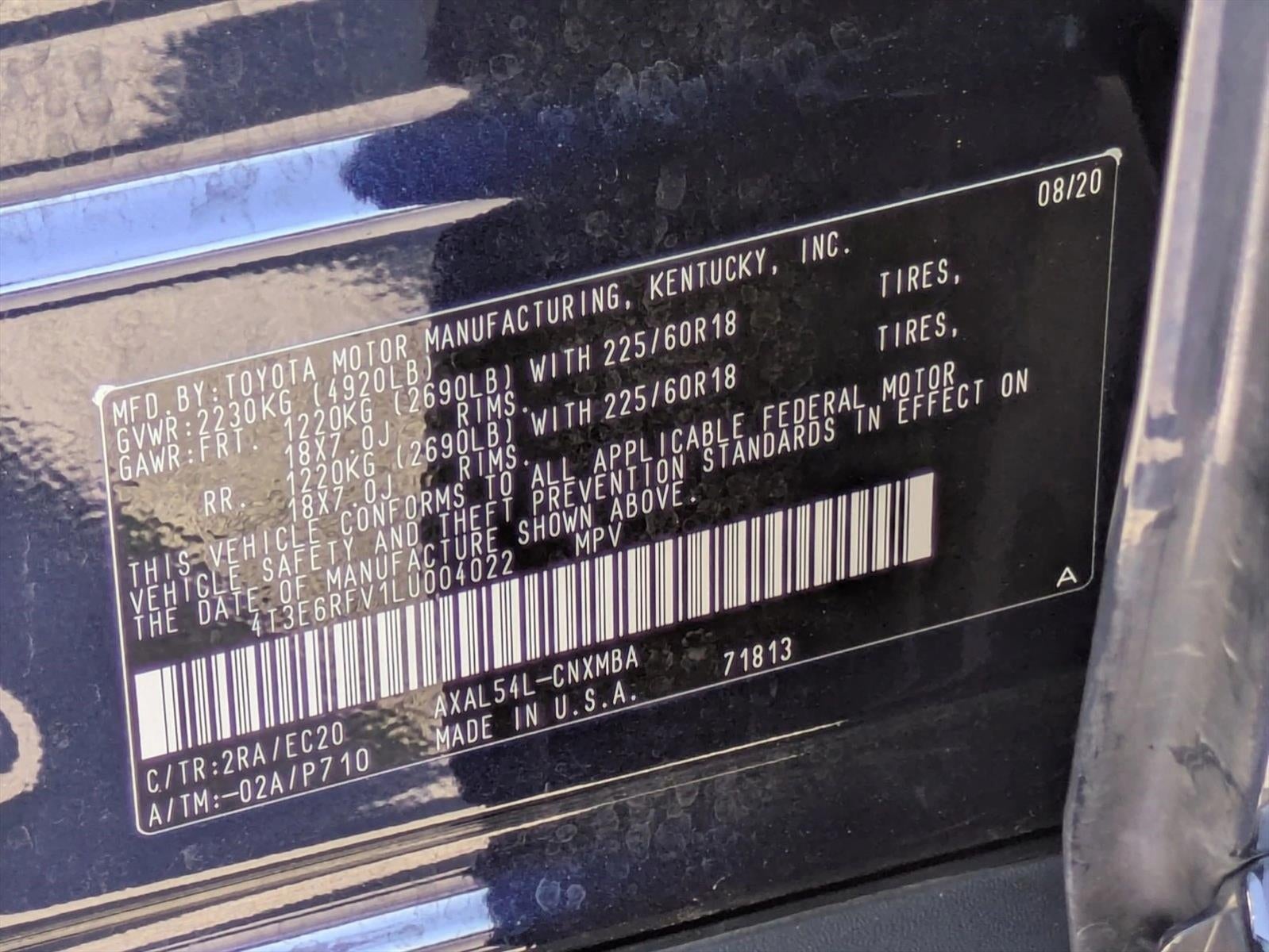 2020 Toyota RAV4 Hybrid XSE AWD (Natl)