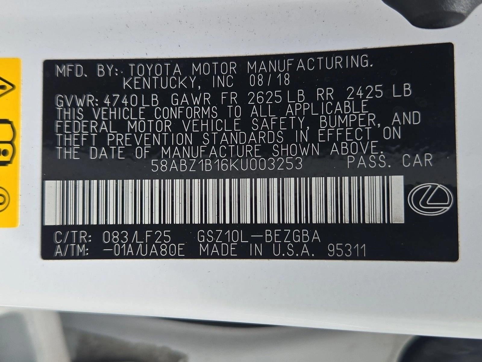 2019 Lexus ES 350 F Sport FWD