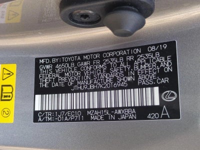 2019 Lexus UX 250h AWD