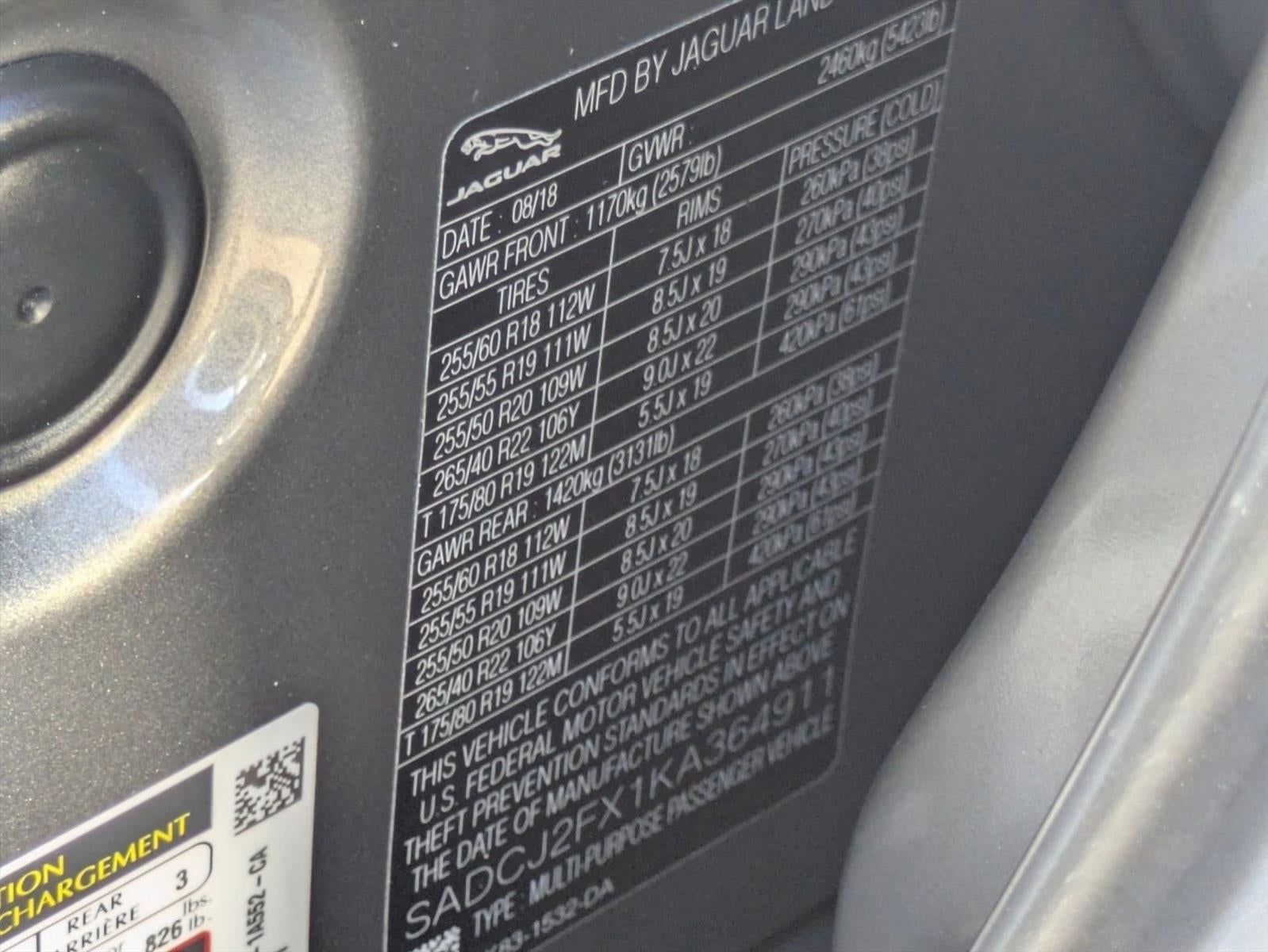 2019 Jaguar F-PACE 25t Premium AWD