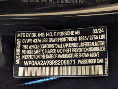 2024 Porsche 911 Carrera Coupe