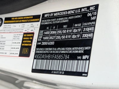 2015 Mercedes-Benz M-Class ML 350 SUV