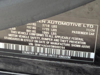 2025 McLaren 750S Coupe