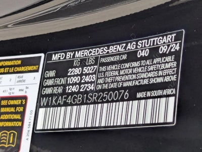 2025 Mercedes-Benz C-Class C 300 Sedan