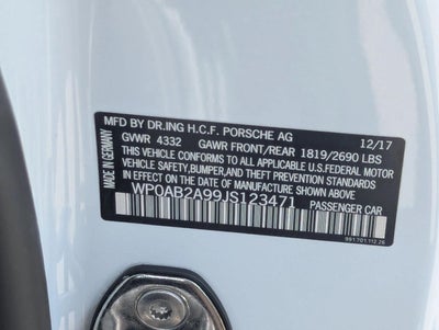 2018 Porsche 911 Carrera 4S Coupe