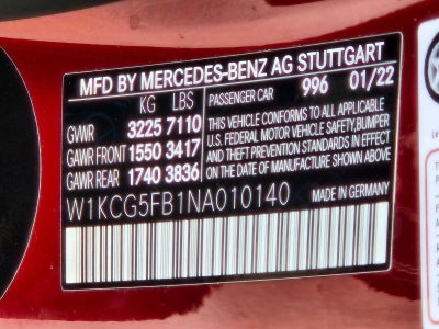 2022 Mercedes-Benz EQS AMG® EQS 4MATIC®+ Sedan