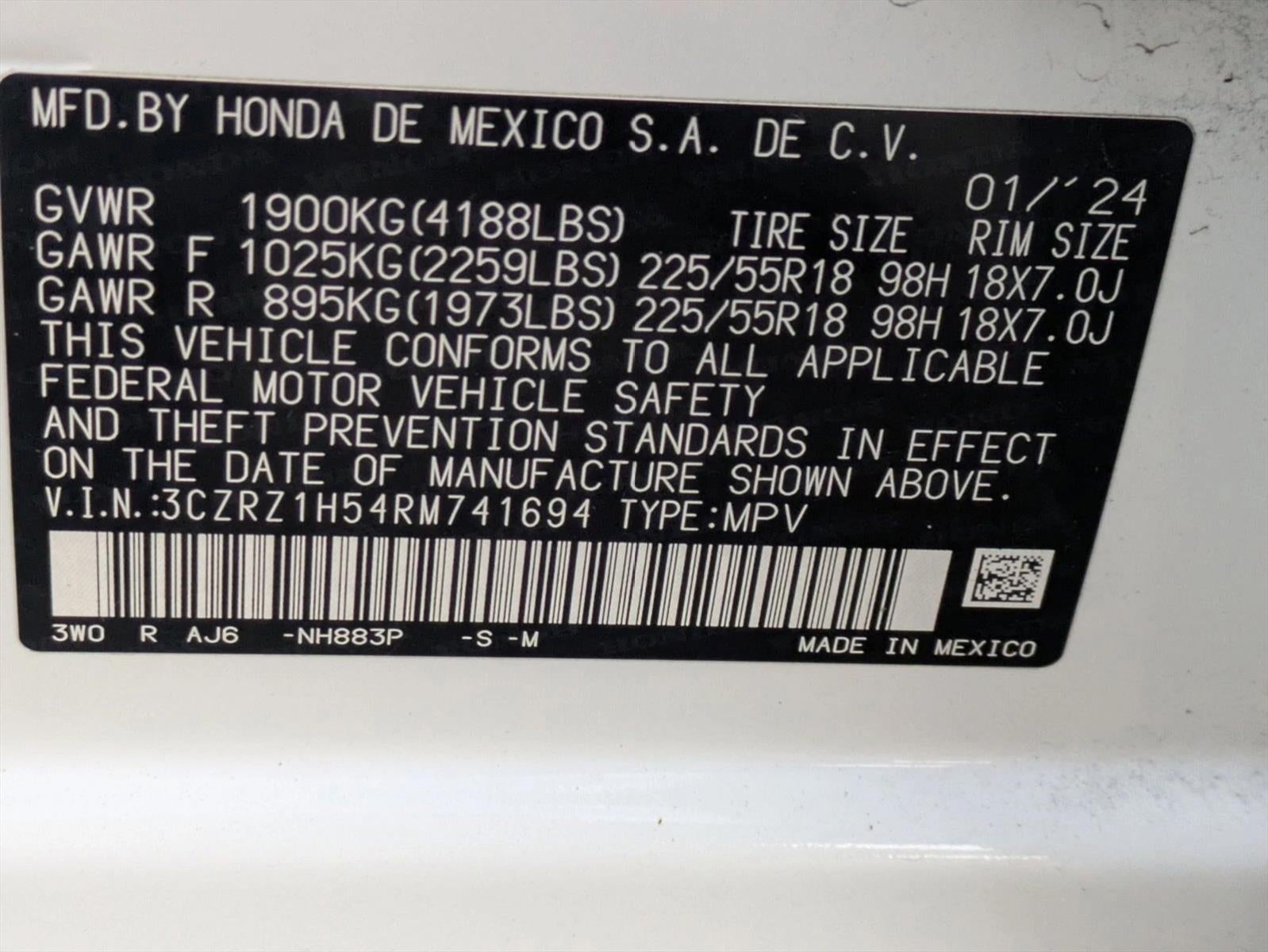 2024 Honda HR-V Sport 2WD CVT