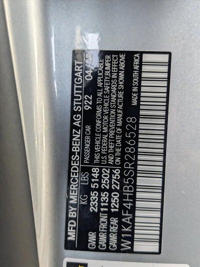 2025 Mercedes-Benz C-Class C 300 4MATIC® Sedan