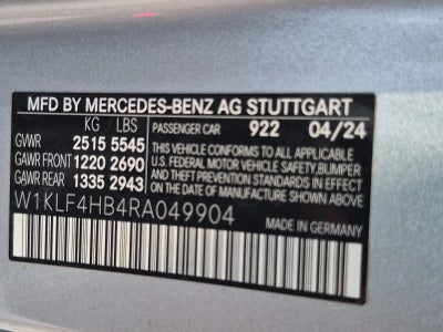 2024 Mercedes-Benz E-Class E 350 4MATIC® Sedan