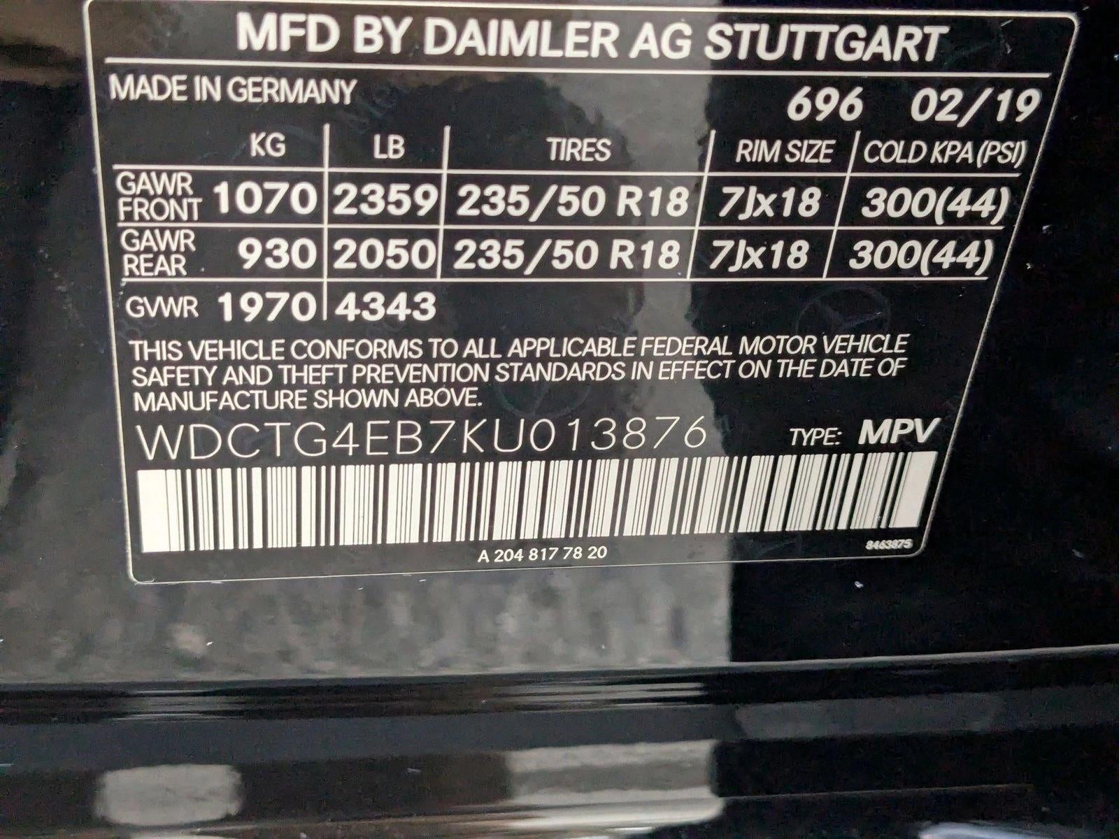 2019 Mercedes-Benz GLA GLA 250 SUV