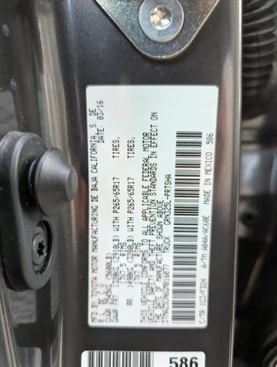 2016 Toyota Tacoma 2WD Double Cab Short Bed V6 Automatic TRD Sport (Natl)