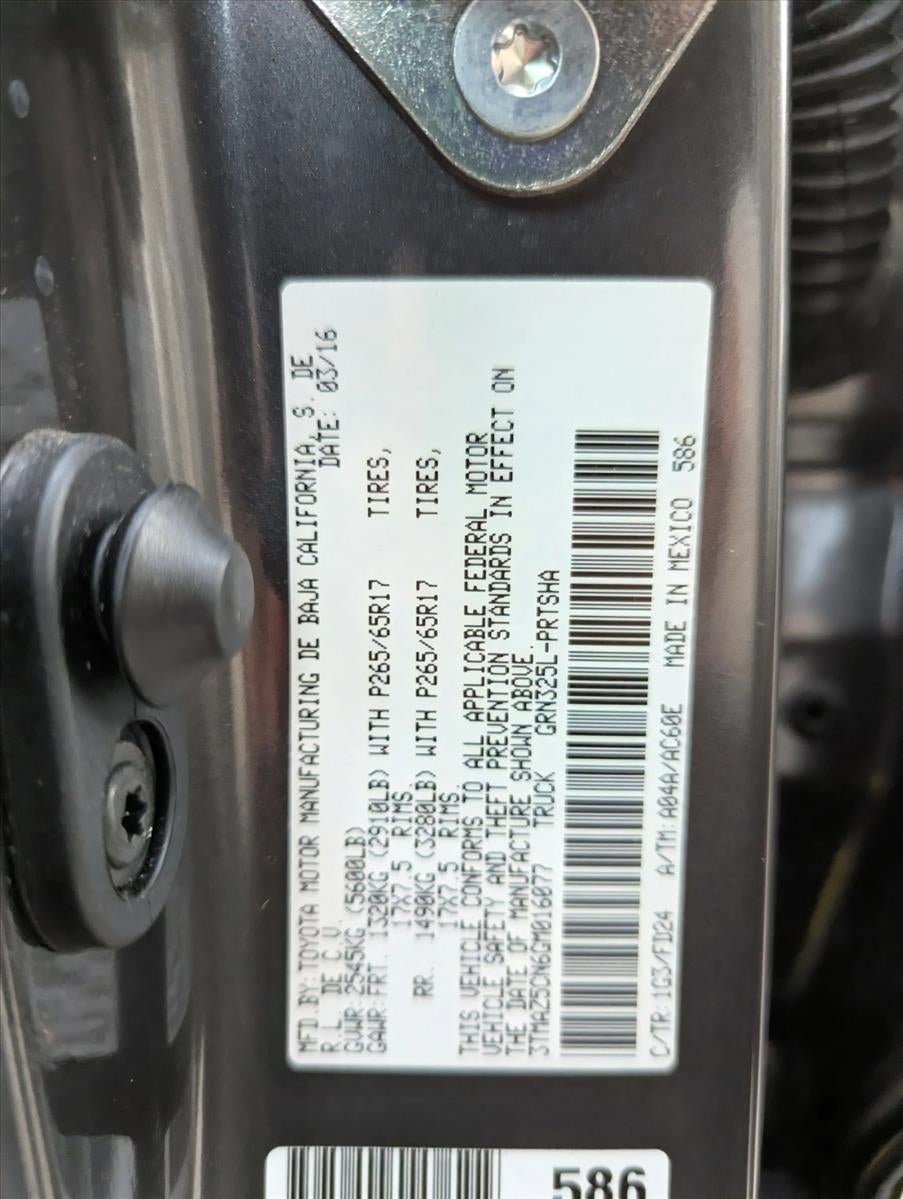 2016 Toyota Tacoma 2WD Double Cab Short Bed V6 Automatic TRD Sport (Natl)