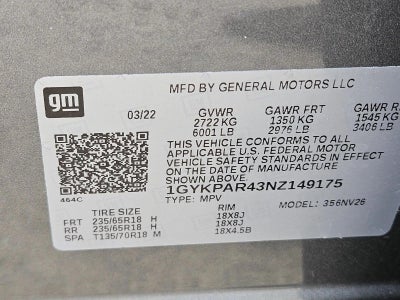 2022 Cadillac XT6 FWD 4dr Luxury