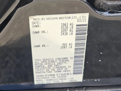 2021 Nissan Altima 2.5 SR Sedan