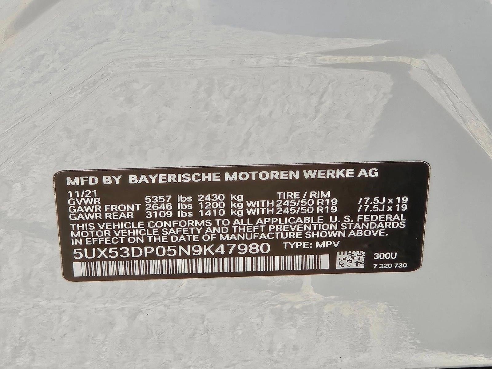 2022 BMW X3 xDrive30i Sports Activity Vehicle