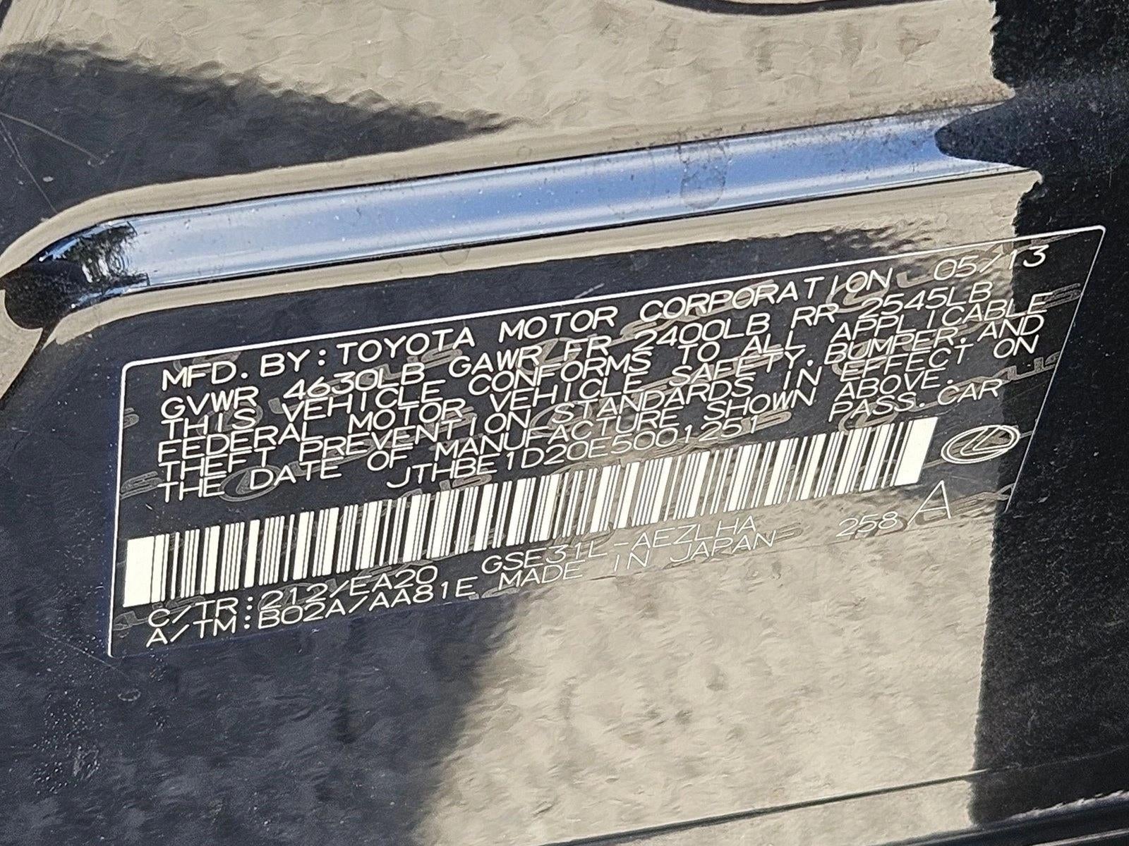 2014 Lexus IS 350 4dr Sdn RWD