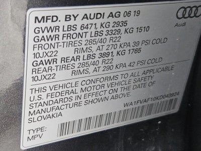 2019 Audi Q8 Prestige 55 TFSI quattro