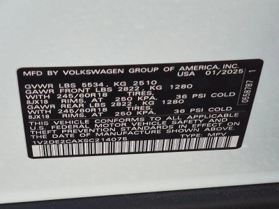 2025 Volkswagen Atlas Cross Sport 2.0T SE FWD
