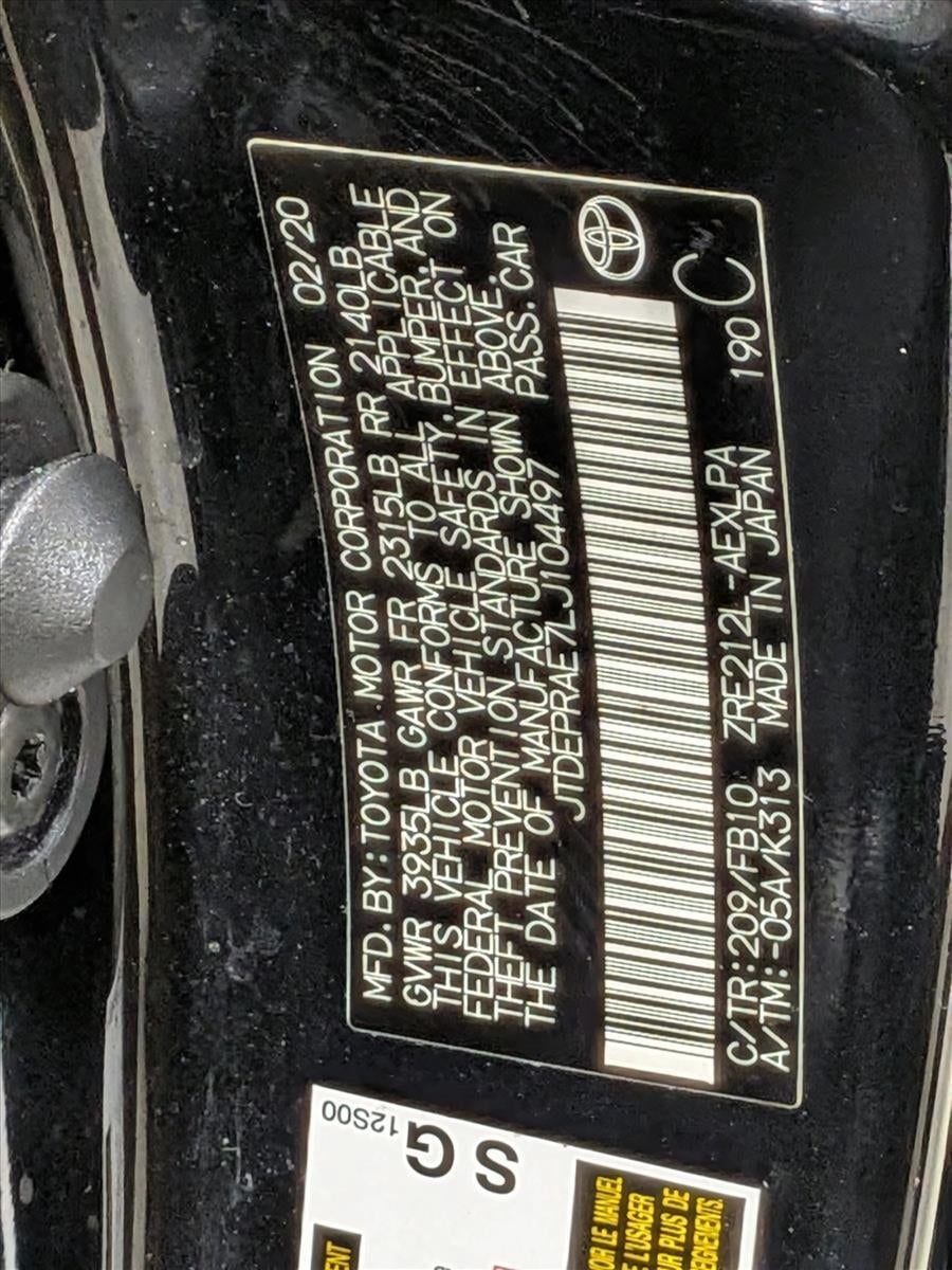 2020 Toyota Corolla LE CVT (Natl)