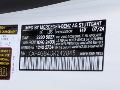 2025 Mercedes-Benz C-Class C 300 Sedan