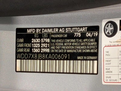 2019 Mercedes-Benz AMG® GT AMG® GT 63 4-Door Coupe