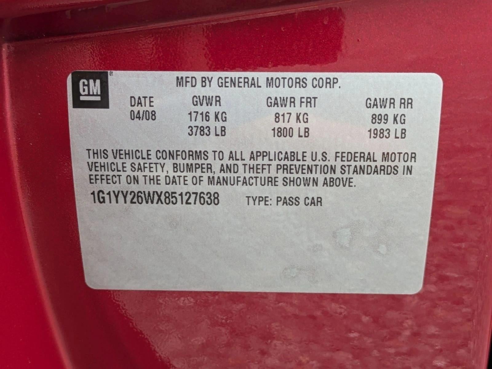 2008 Chevrolet Corvette 2dr Cpe