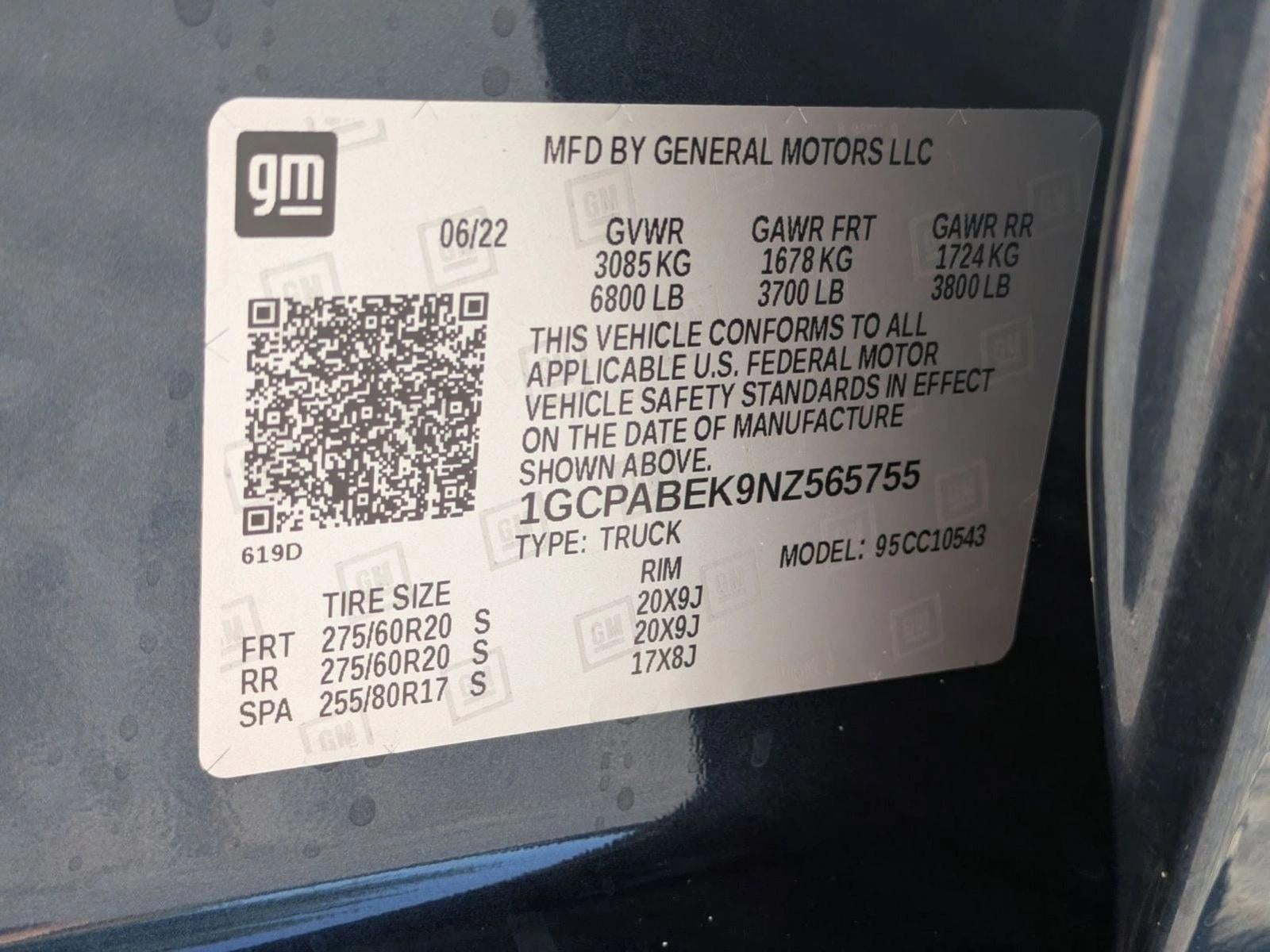 2022 Chevrolet Silverado 1500 Crew Cab Short Box 2-Wheel Drive Custom
