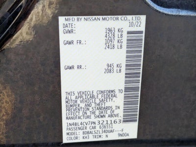 2023 Nissan Altima 2.5 SR Sedan