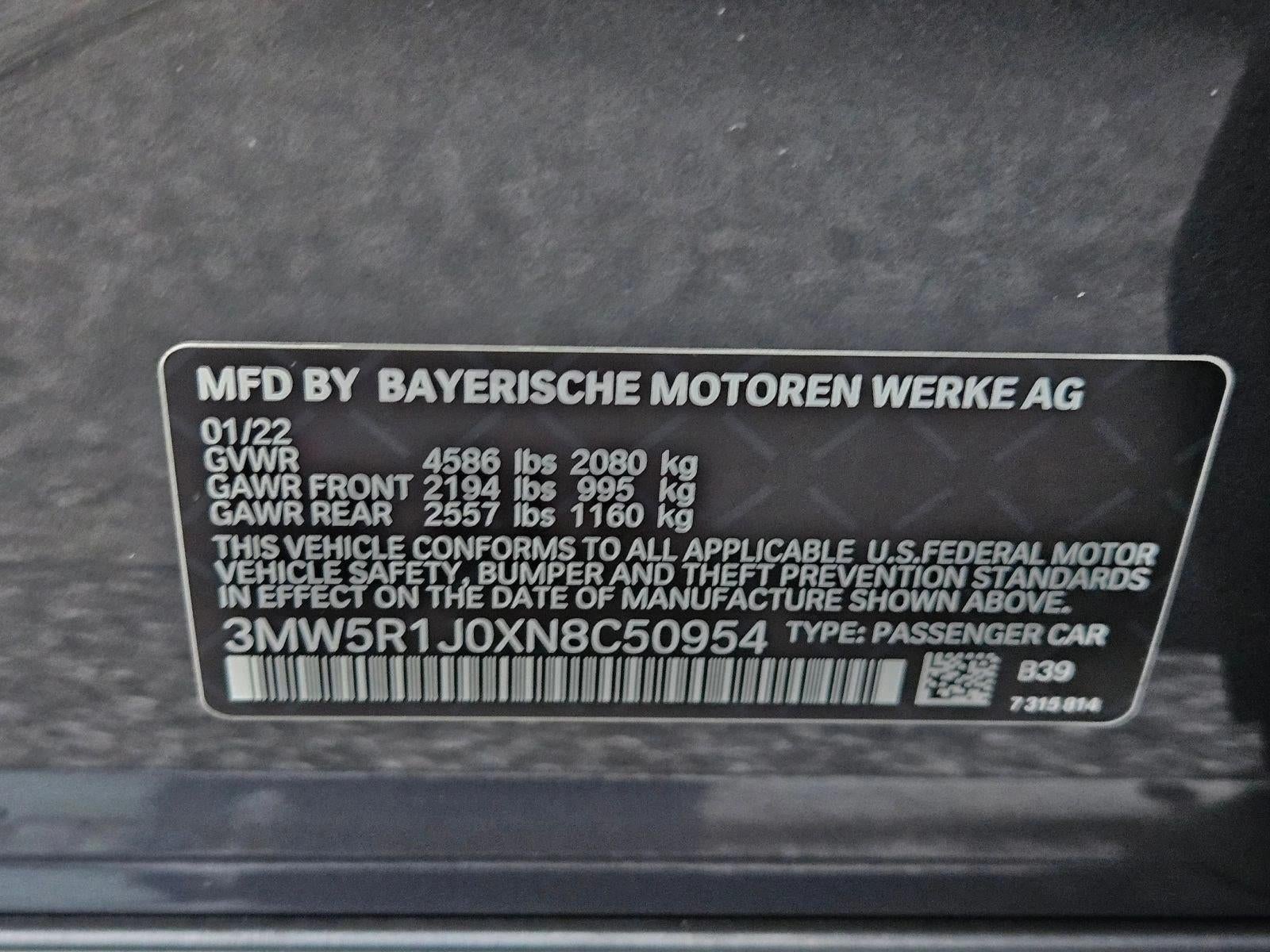 2022 BMW 330i Sedan North America
