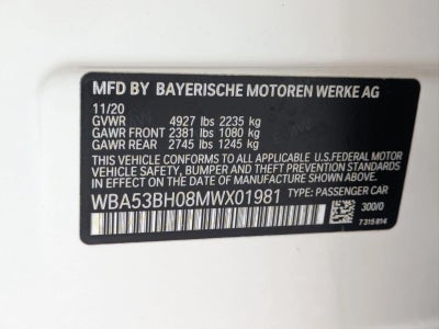 2021 BMW 530i Sedan