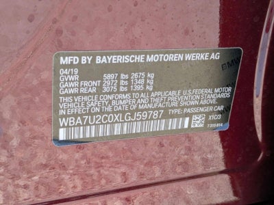 2020 BMW 750i xDrive Sedan