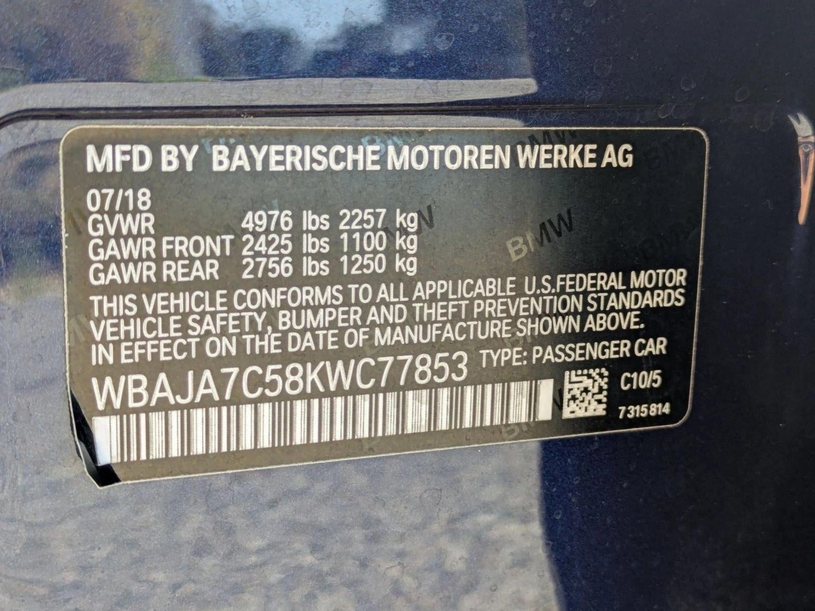 2019 BMW 530i xDrive Sedan