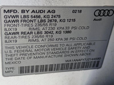 2018 Audi Q5 2.0 TFSI Premium