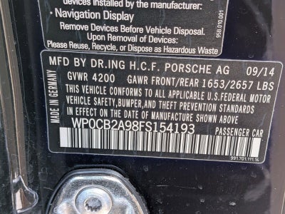 2015 Porsche 911 2dr Cabriolet Carrera S